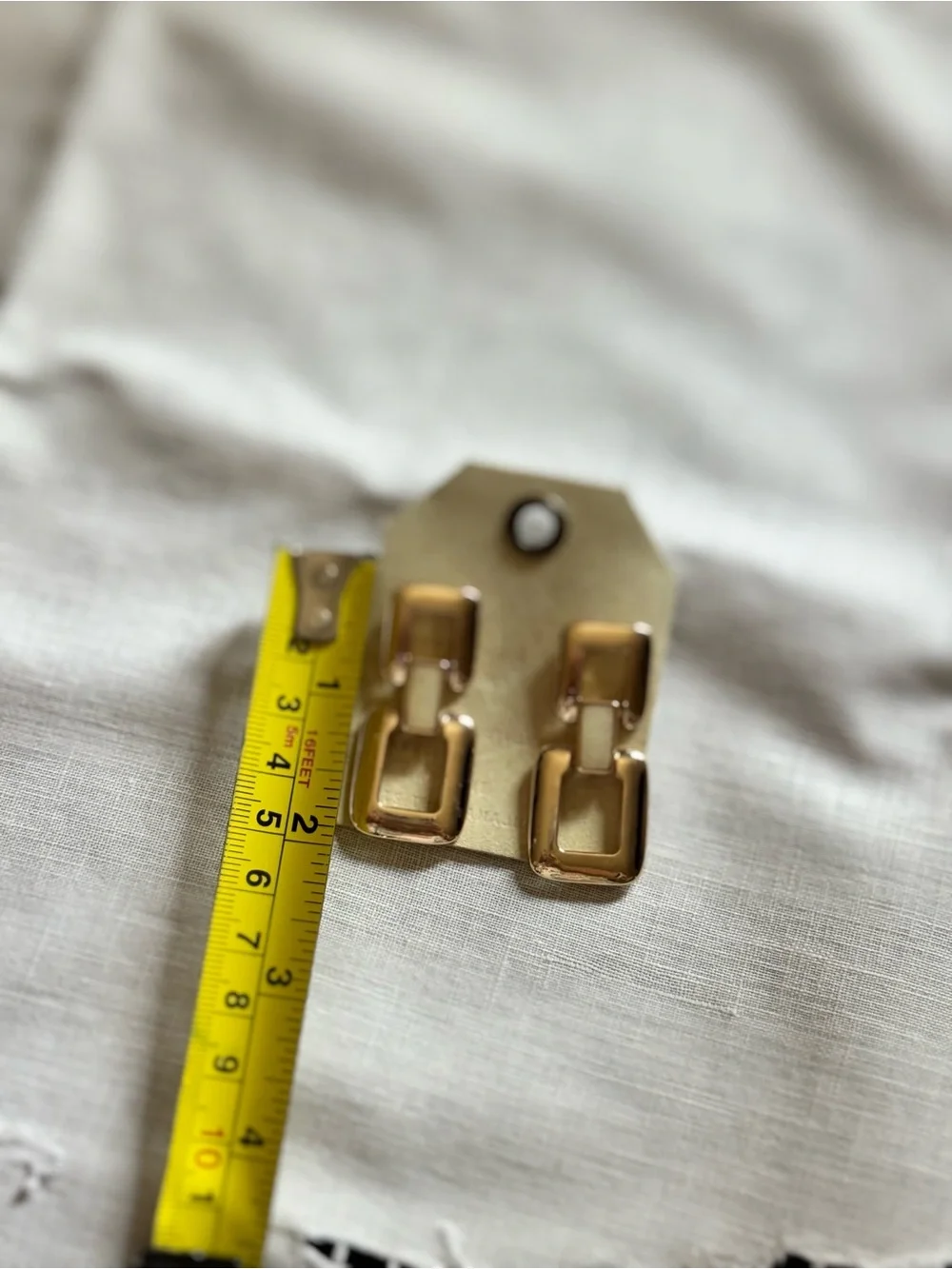 NWT Anthropologie Lucite Double-Square Drop Earrings and Necklace Set.